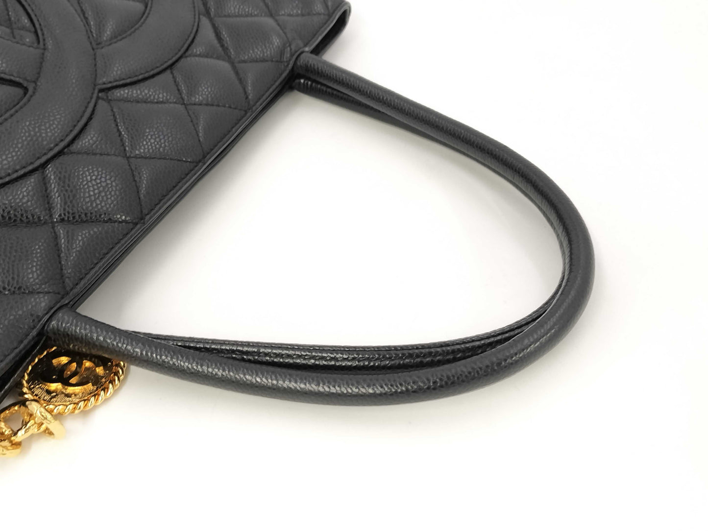 CHANEL Caviar Leather Reissue Tote Bag, Gold Hardware, Black, No. 6
