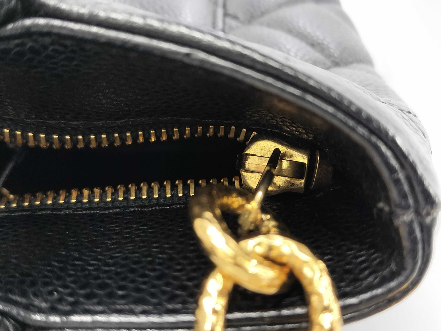 CHANEL Caviar Leather Reissue Tote Bag, Gold Hardware, Black, No. 6