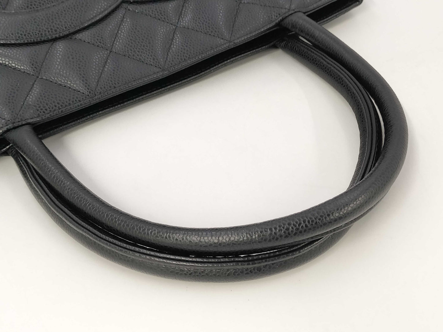 CHANEL Caviar Leather Reissue Tote Bag, Gold Hardware, Black, No. 10