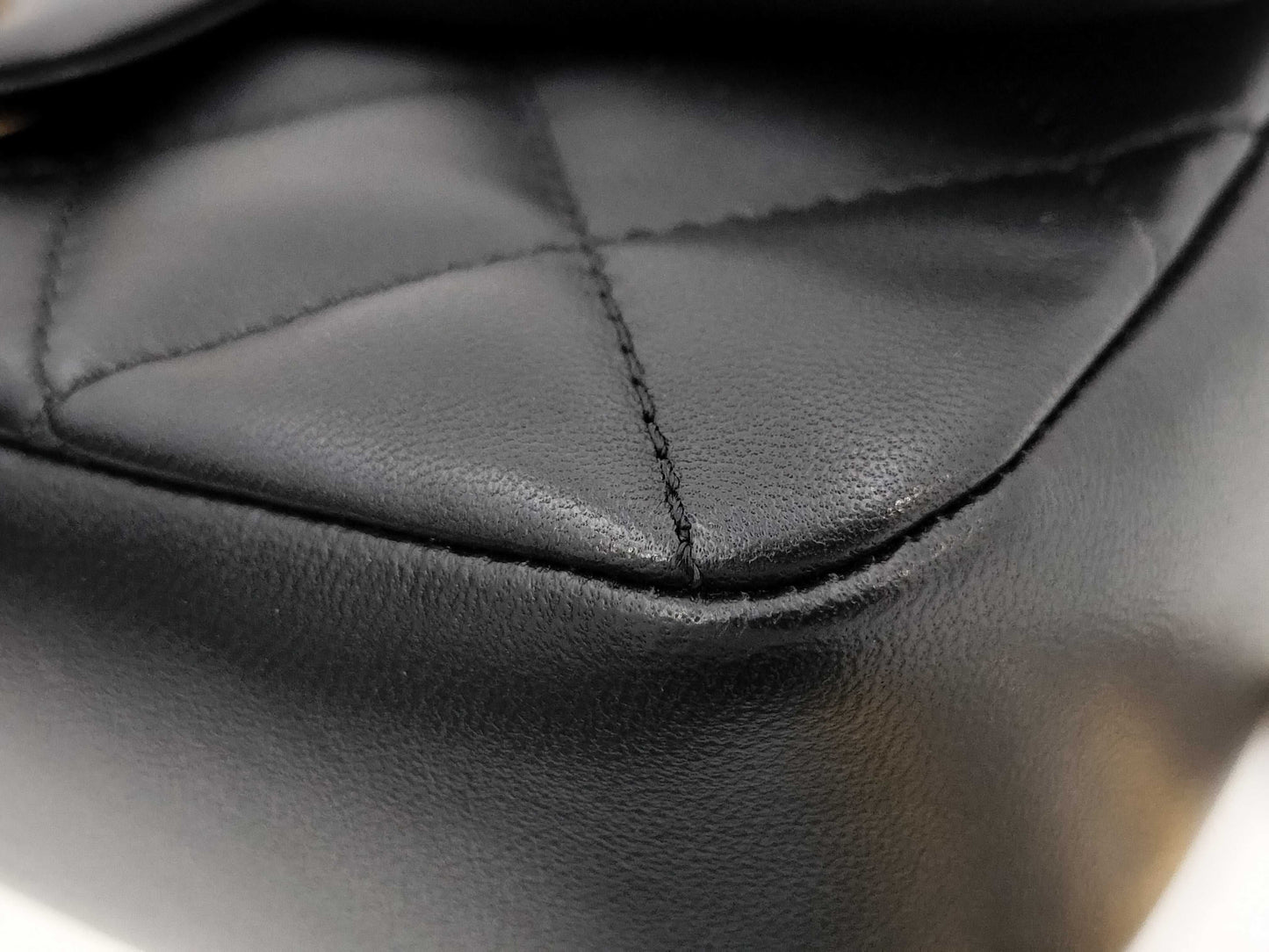 CHANEL Lambskin Heart Matelasse Chain Shoulder Bag with Serial Plate, Black
