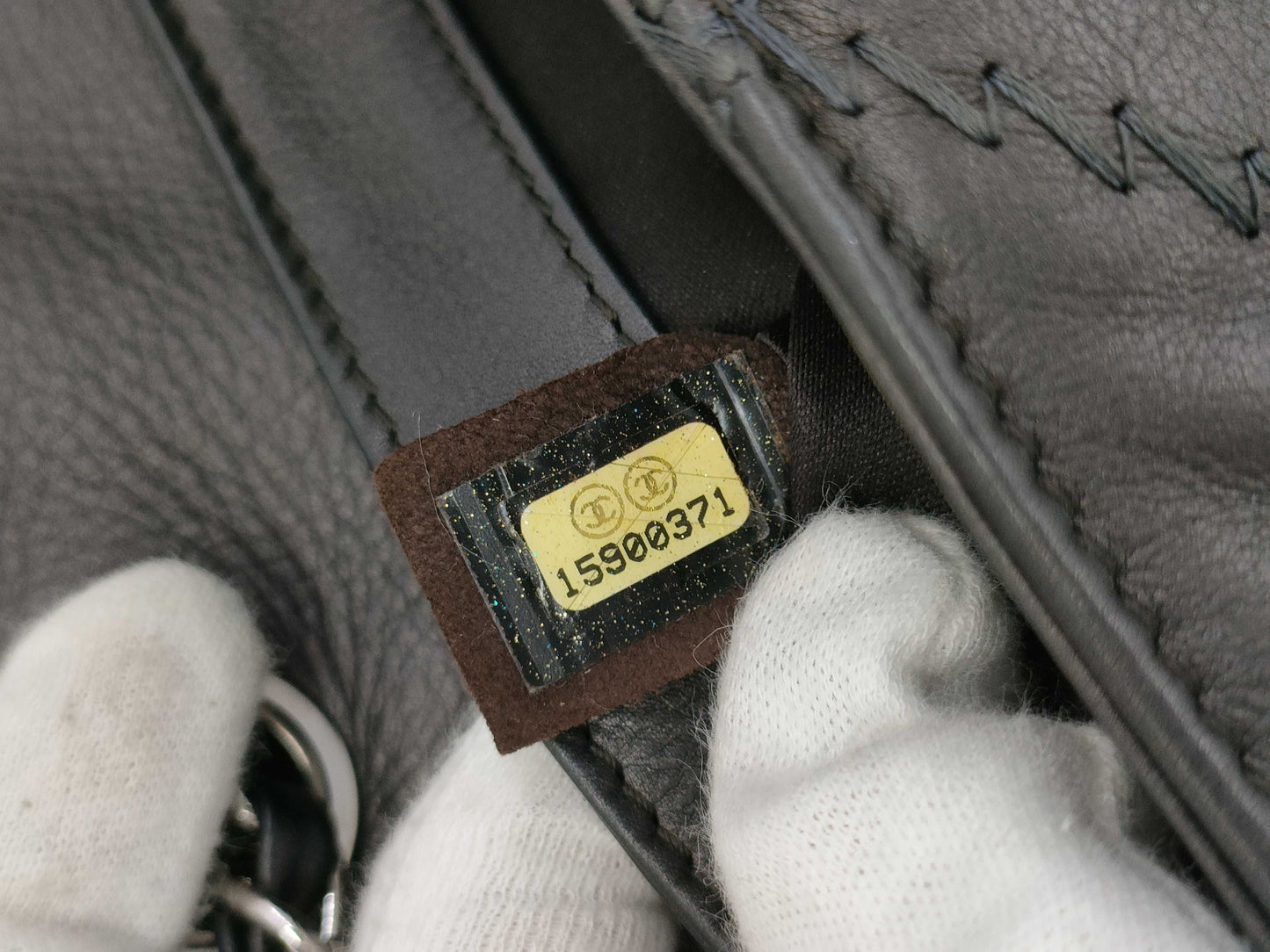 CHANEL CHANEL Chain Shoulder Bag, Gray, Silver Hardware, G Card, Seal, Quilted Shoulder Bag