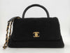 CHANEL Coco Handle 33 M Boa 2-Way Handbag, Black, Gold Hardware, 23284354, 23 Series, A92992, Handbag