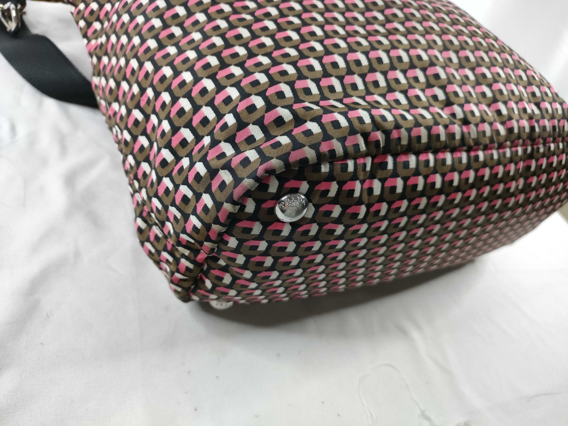 PRADA Nylon Tessuto x Leather 2-Way Tote Bag with Strap