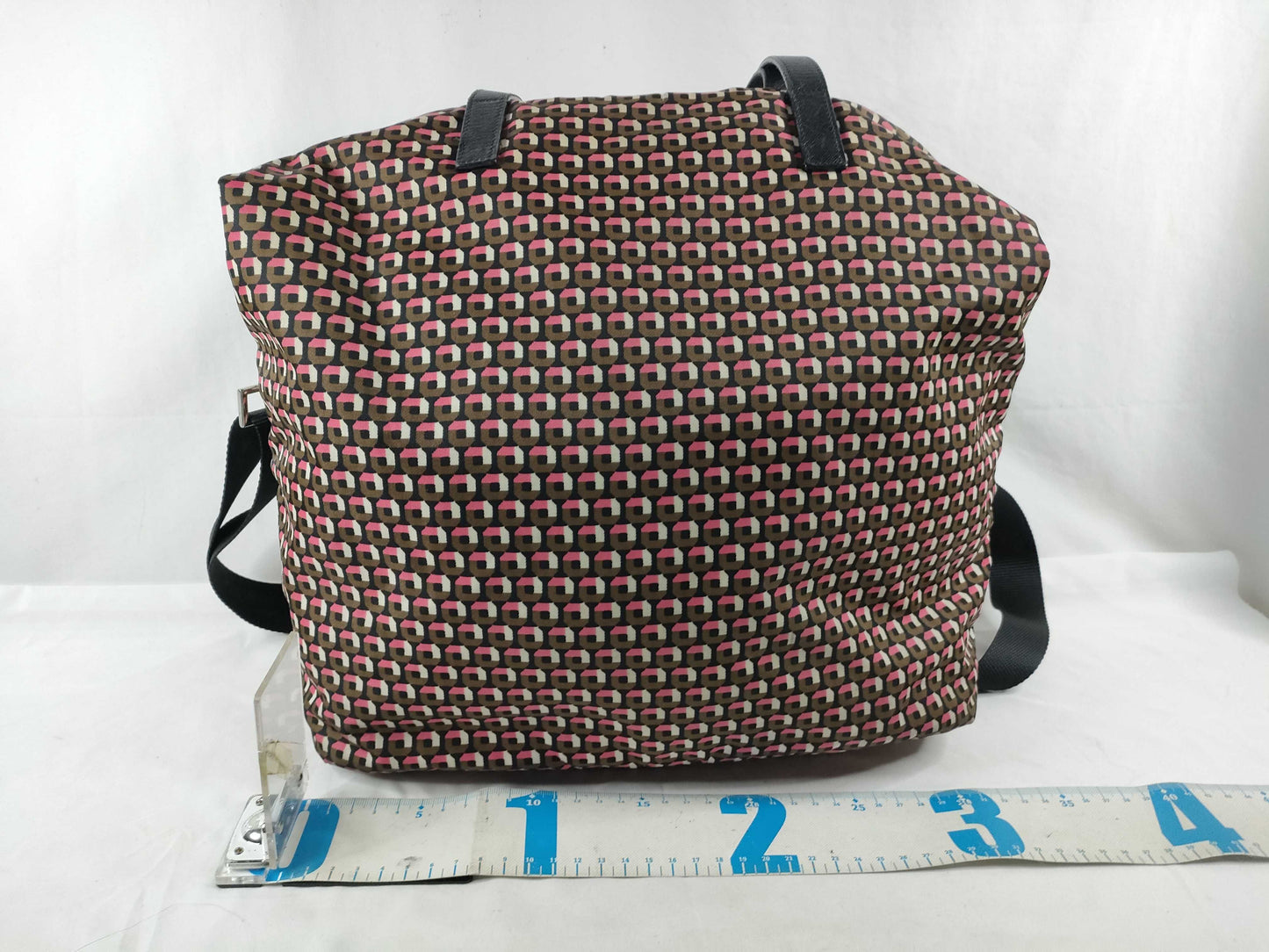 PRADA Nylon Tessuto x Leather 2-Way Tote Bag with Strap