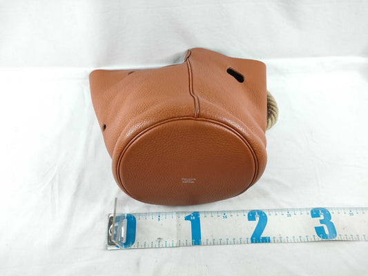 HERMES Manjoire PM Taurillon Clemence Leather Potiron Engraved □I Handbag