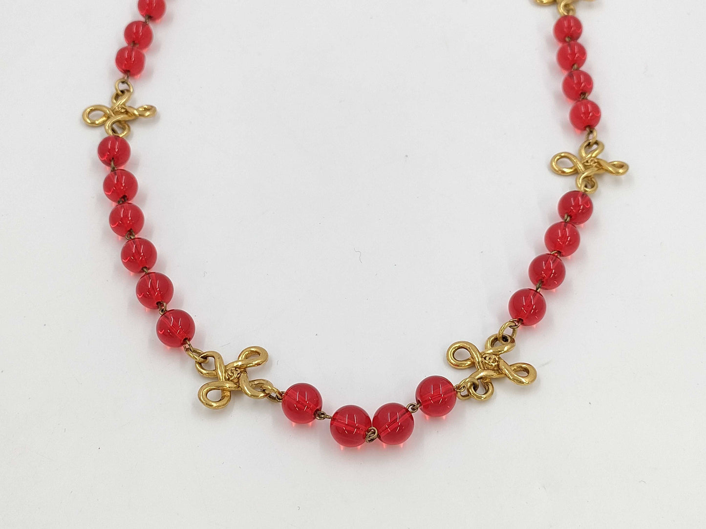 CHANEL Color Stone Long Necklace with Rice