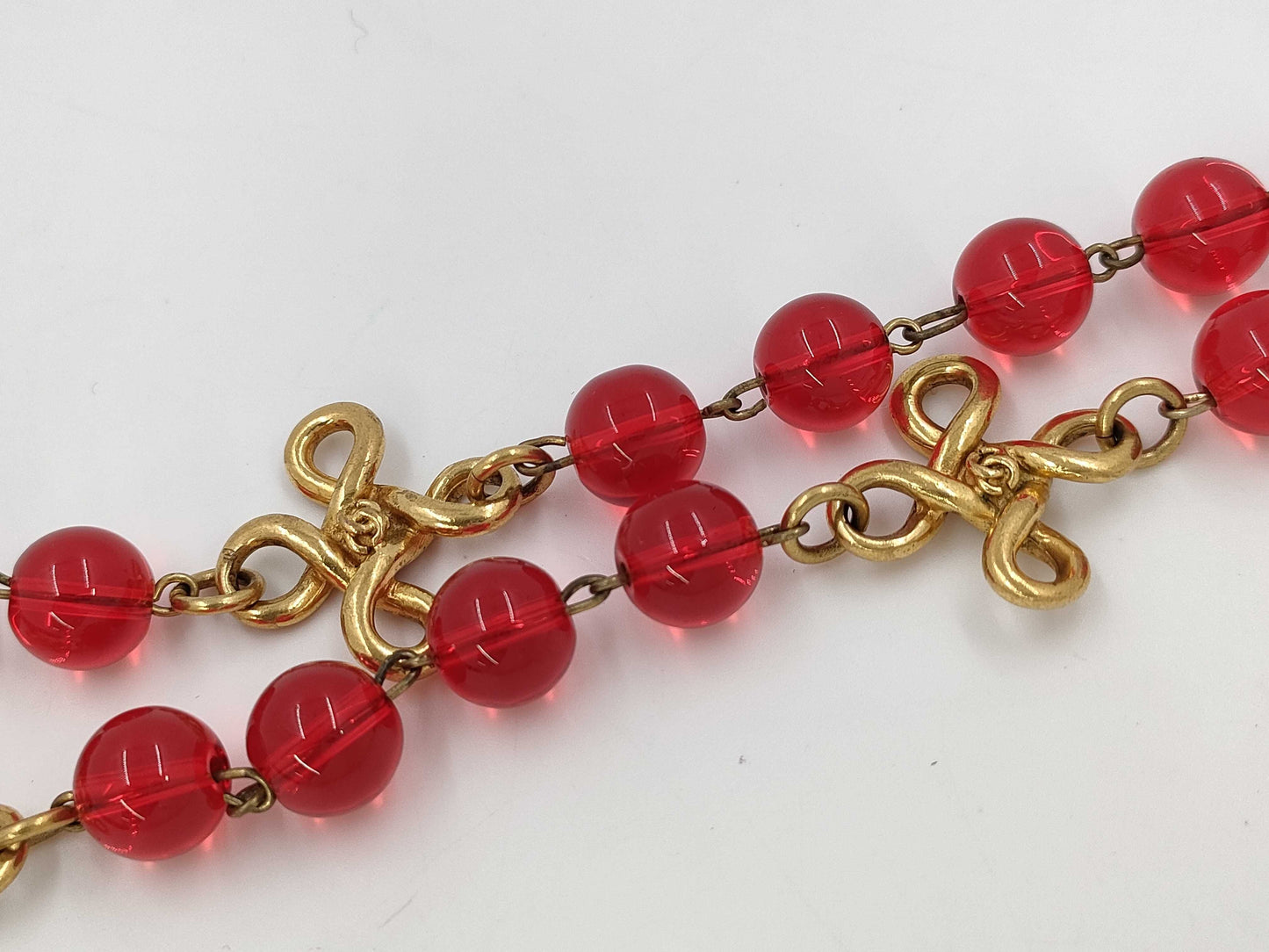 CHANEL Color Stone Long Necklace with Rice