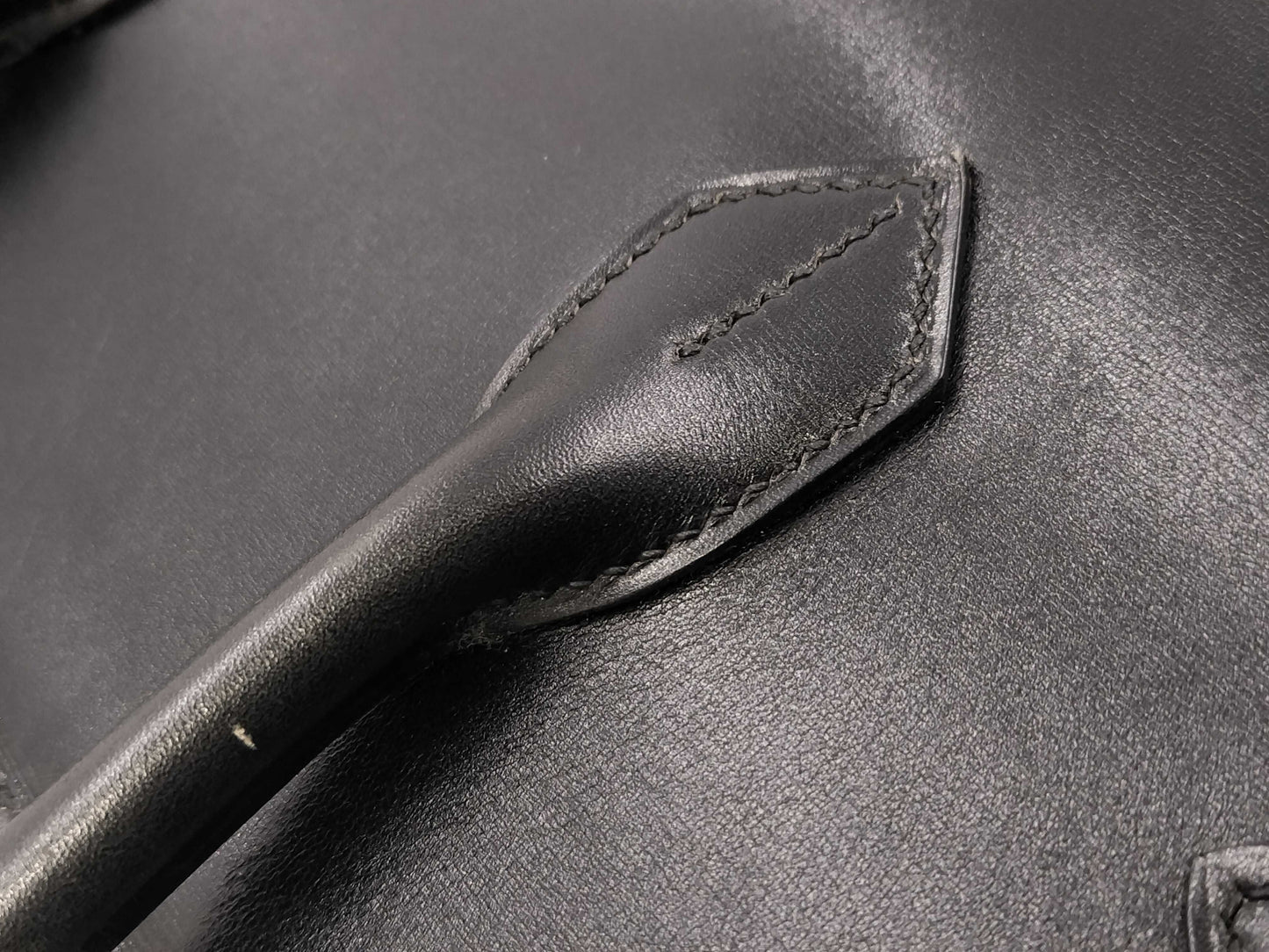 HERMES Birkin 35 □C Calfskin Black Handbag