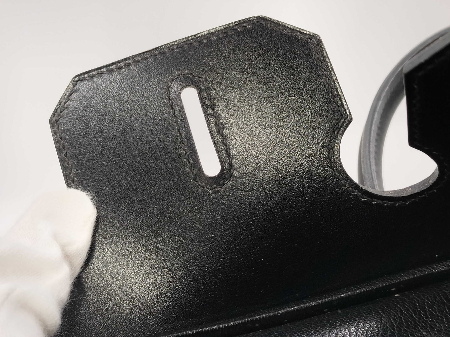 HERMES Birkin 35 □C Calfskin Black Handbag
