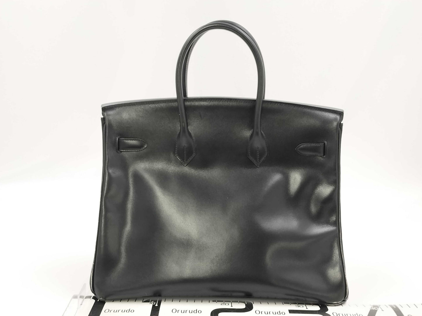 HERMES Birkin 35 □C Calfskin Black Handbag