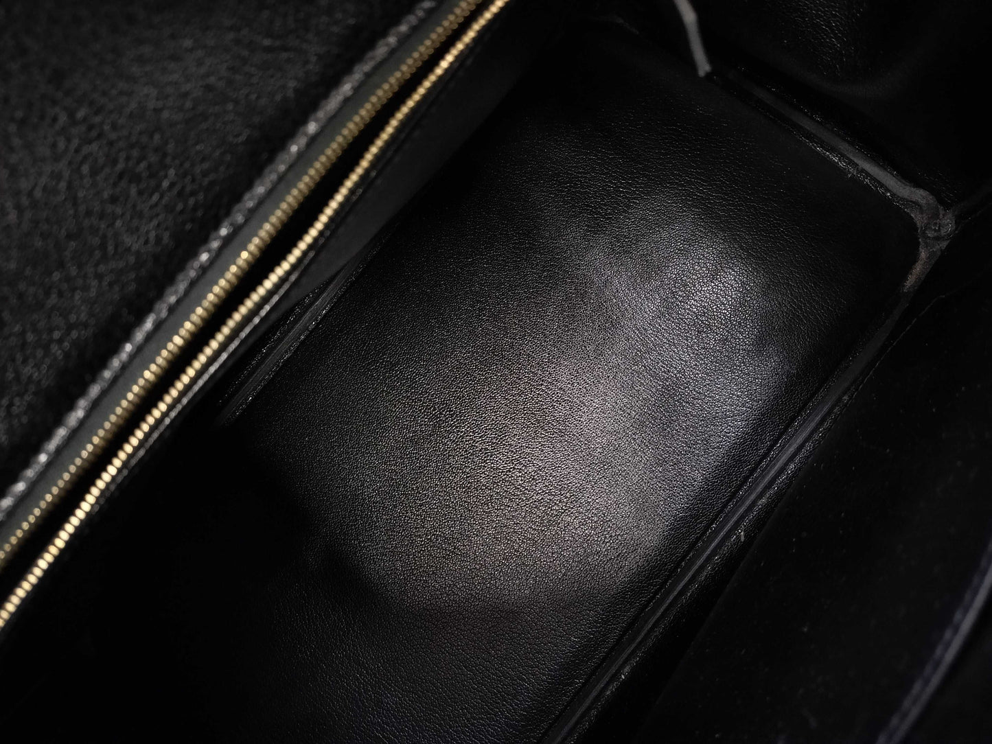 HERMES Birkin 35 □C Calfskin Black Handbag