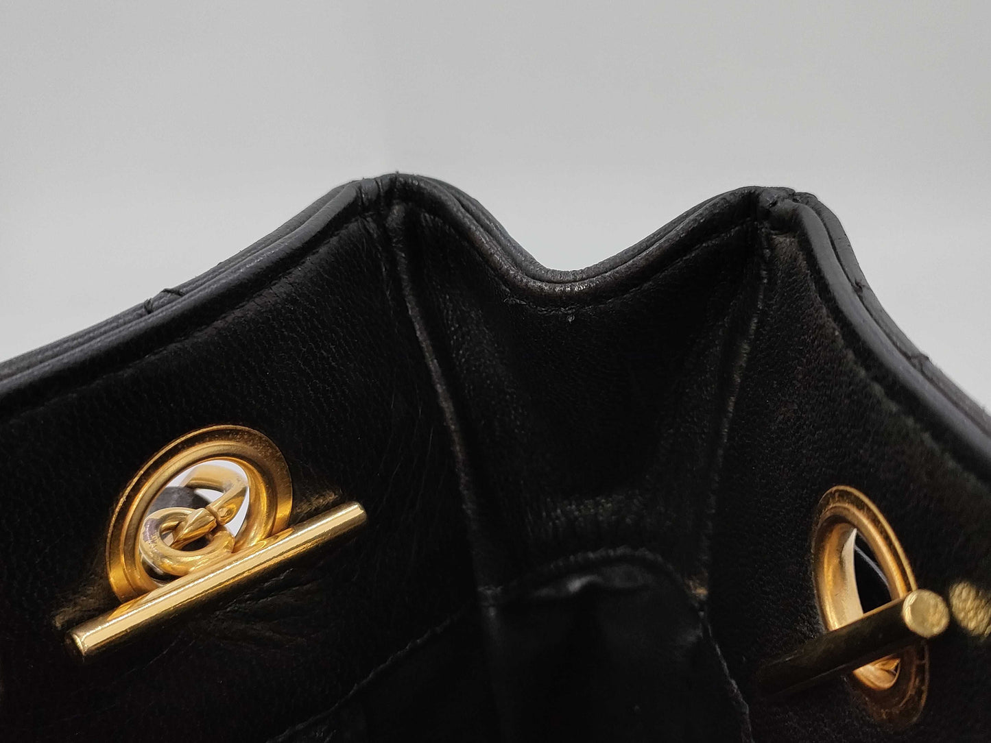 CHANEL Lambskin Matelasse Shoulder Bag with Ball Charm and Chain, Black, G Hardware