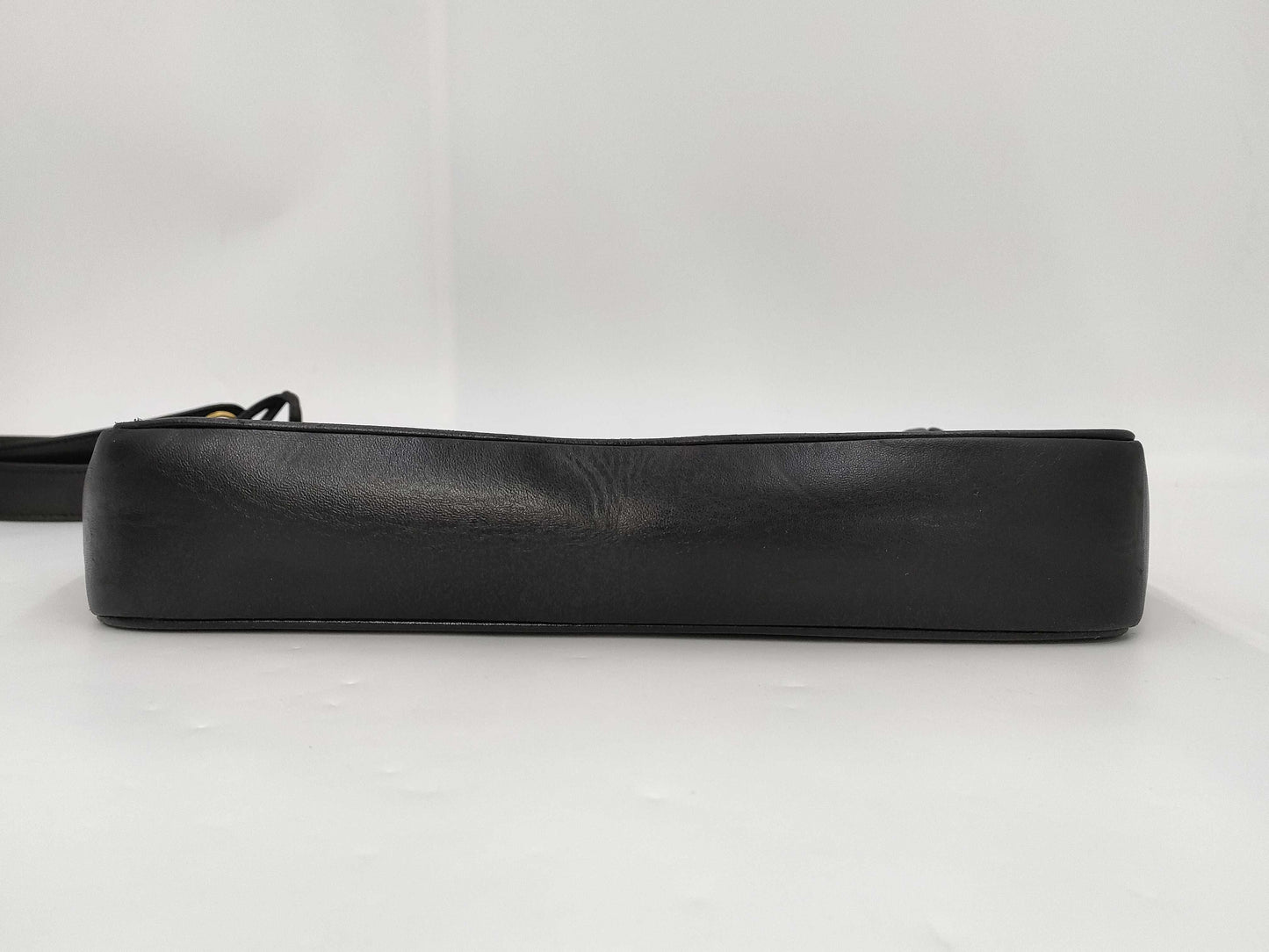 CHANEL Lambskin Matelasse Shoulder Bag with Ball Charm and Chain, Black, G Hardware