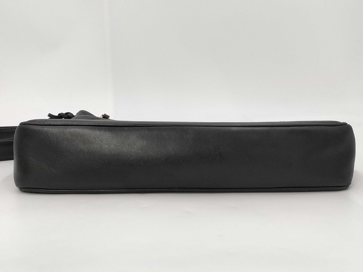 CHANEL Lambskin Matelasse Ball Charm Chain Shoulder Bag Black G Hardware Tote Bag