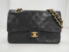 CHANEL Shoulder Bag W Flap Black No. 0 Bag