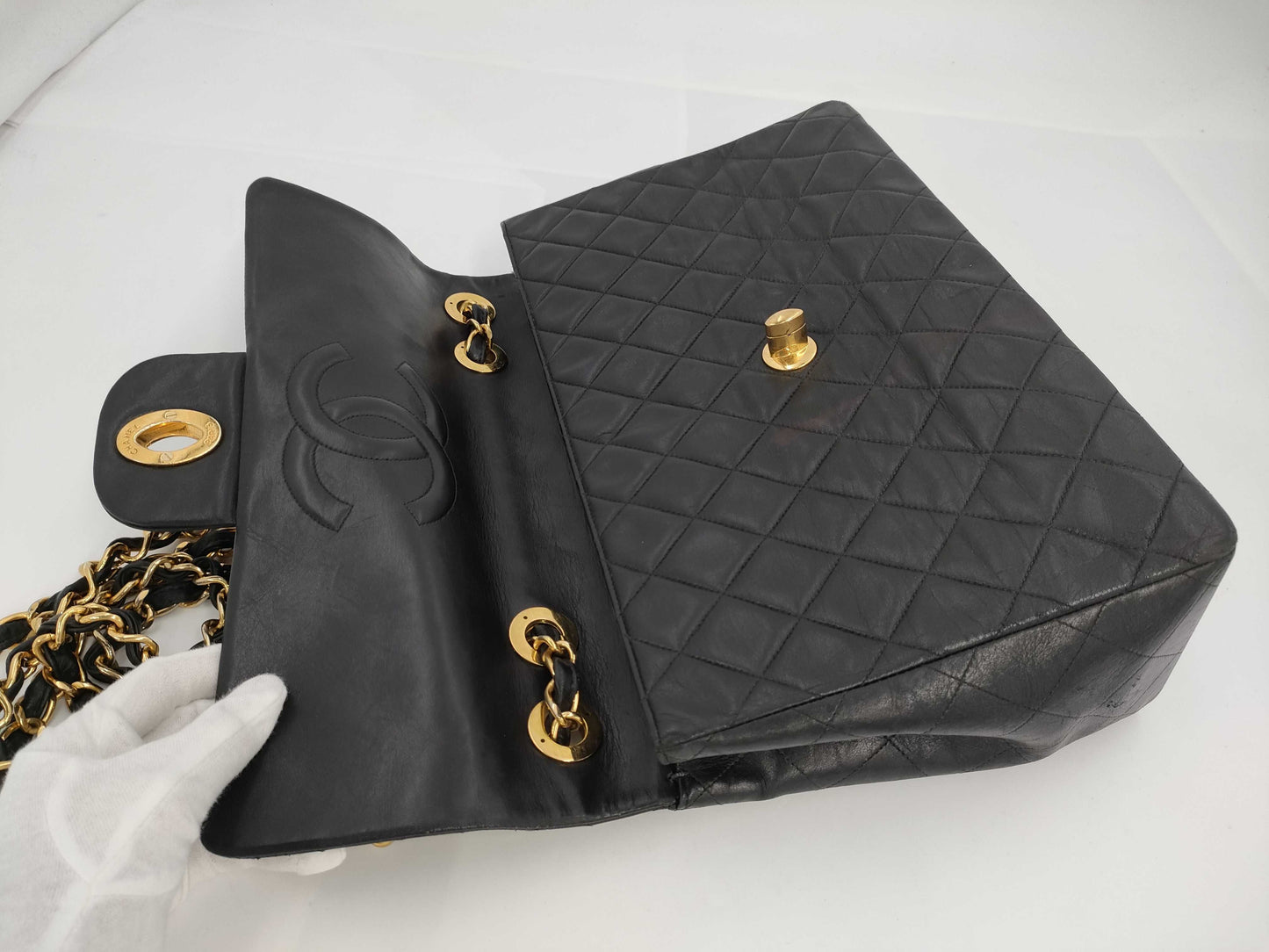 CHANEL Chanel Shoulder Bag Deca Matelasse Black Bag