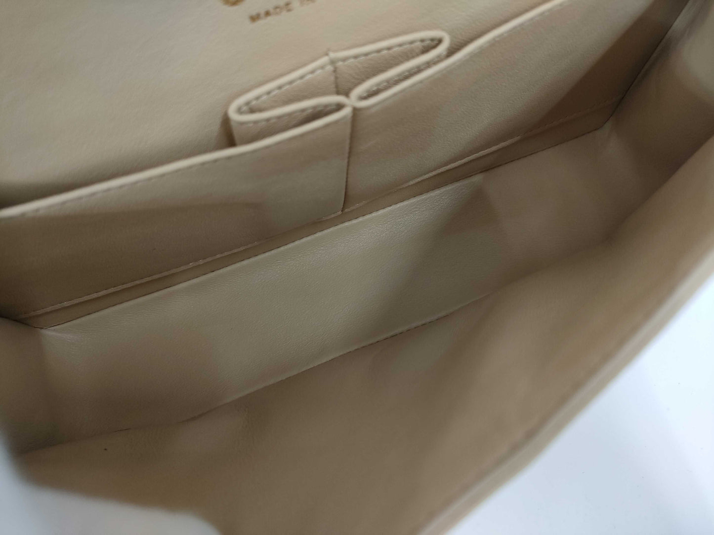 CHANEL Shoulder Bag with Double Flap, Caviar Skin, Beige