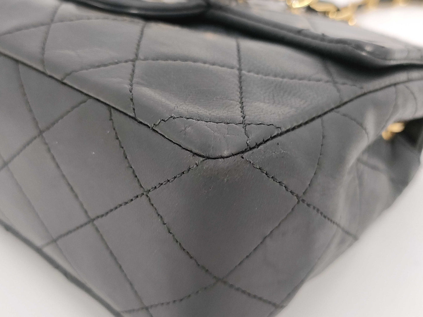 CHANEL Mini Matelasse Shoulder Bag, Black