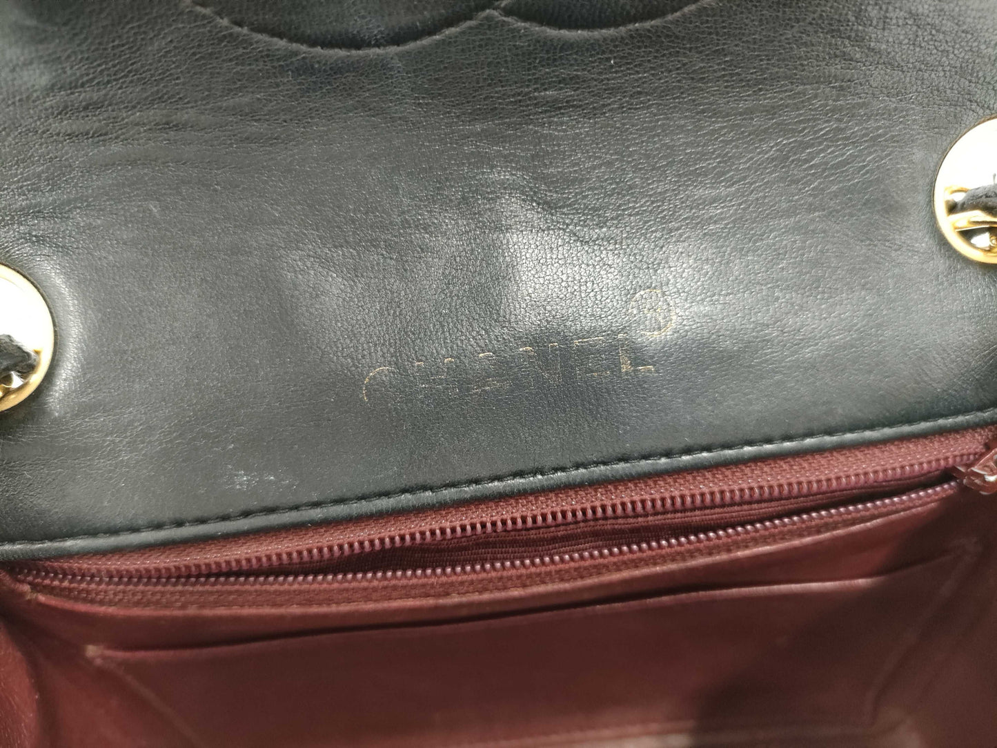 CHANEL Mini Matelasse Shoulder Bag, Black
