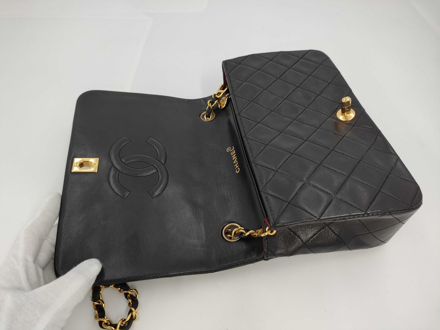 CHANEL Shoulder Bag Full Flap Black Bag