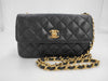 CHANEL Mini Matelasse Shoulder Bag, Black