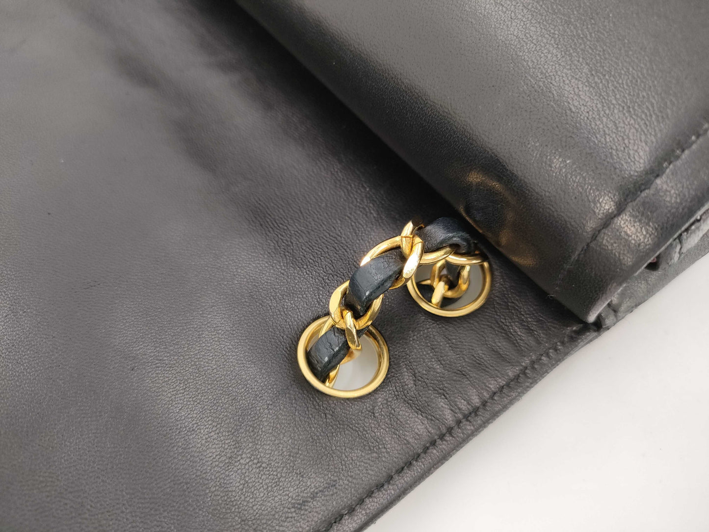CHANEL Shoulder Bag W Flap Black Bag