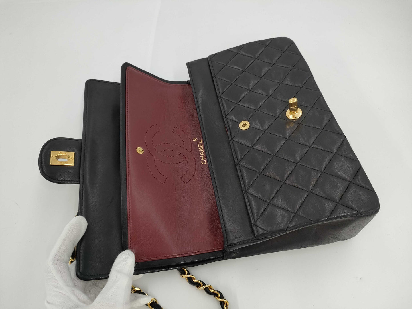CHANEL Shoulder Bag W Flap Black Bag