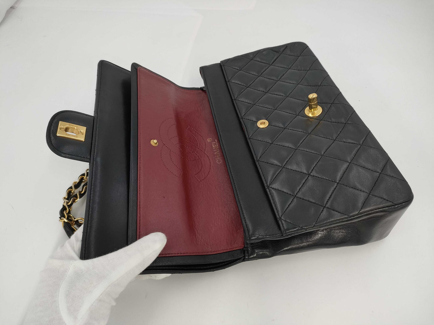 CHANEL Shoulder Bag W Flap Black Bag