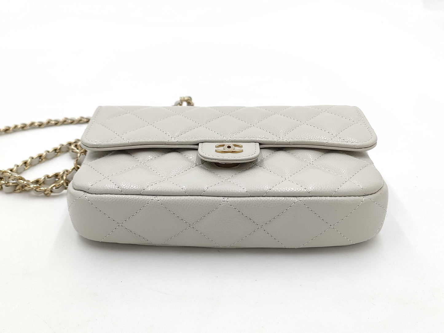CHANEL AP2096 Matelasse Caviar Leather Chain Wallet with G Hardware Shoulder Bag