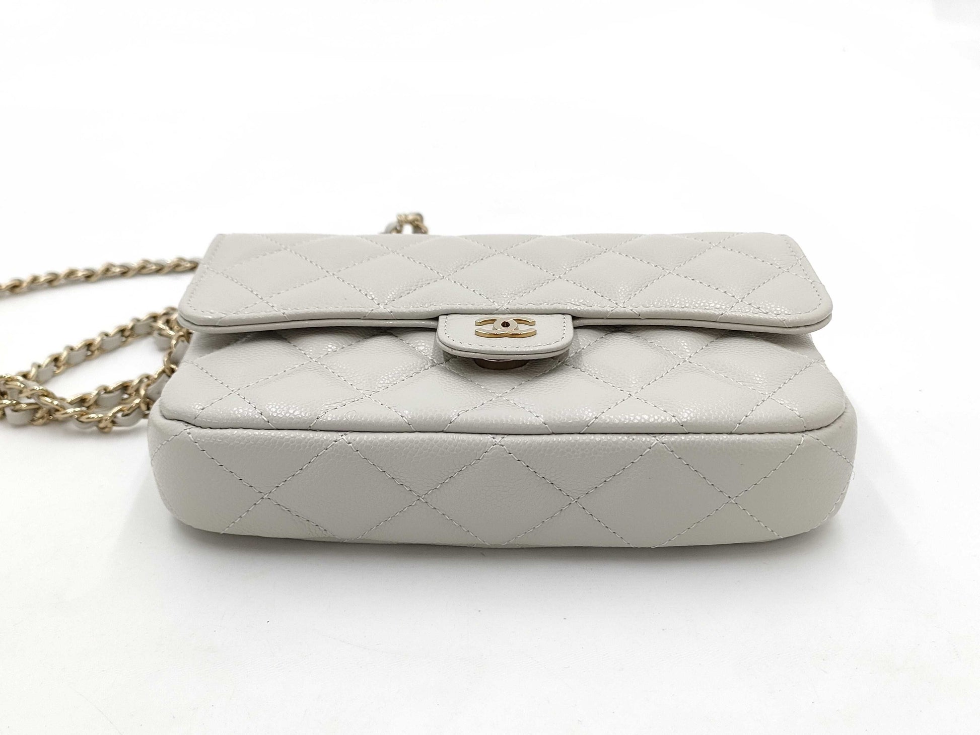 CHANEL AP2096 Matelasse Caviar Leather Chain Wallet with G Hardware Shoulder Bag