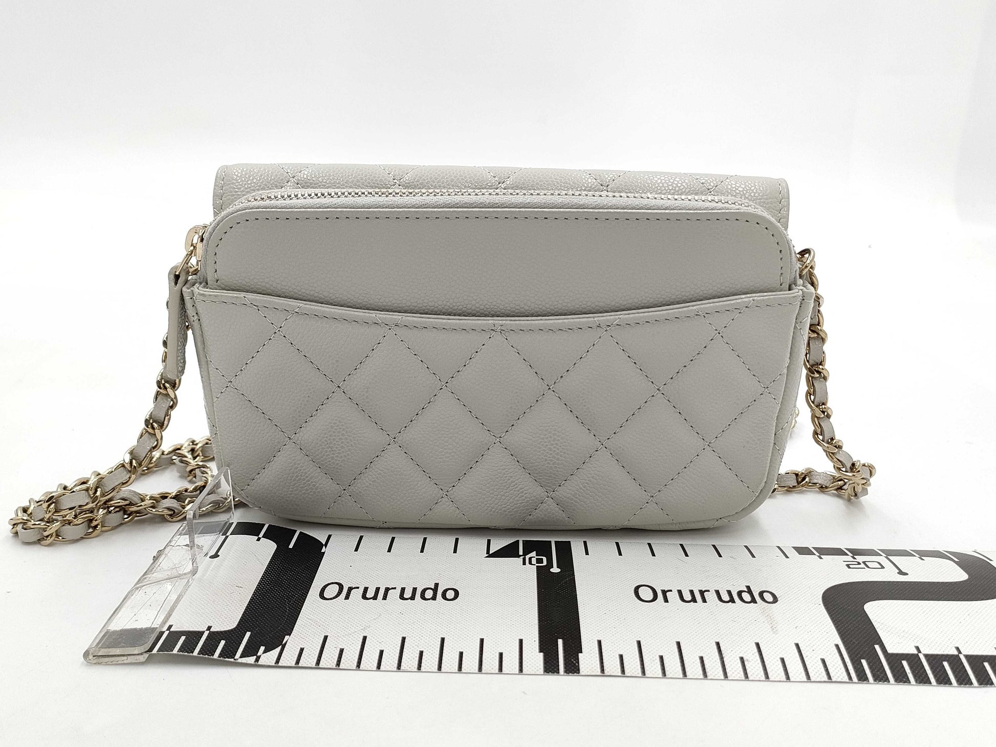 CHANEL AP2096 Matelasse Caviar Leather Chain Wallet with G Hardware Shoulder Bag