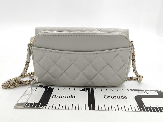 CHANEL AP2096 Matelasse Caviar Leather Chain Wallet with G Hardware Shoulder Bag