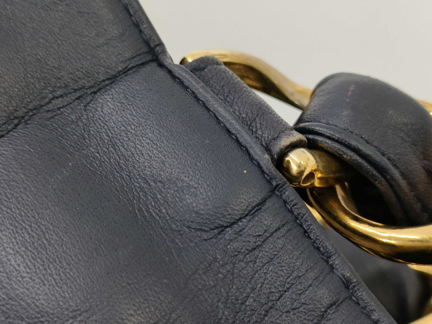 CHANEL Deca Coco Lamb Chain Shoulder Bag, Navy, with Serial Number Seal, No. 2, Tote Bag