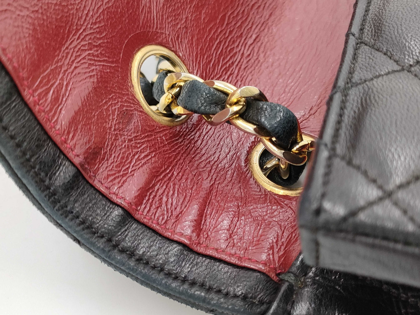 CHANEL Black Round Flap Shoulder Bag