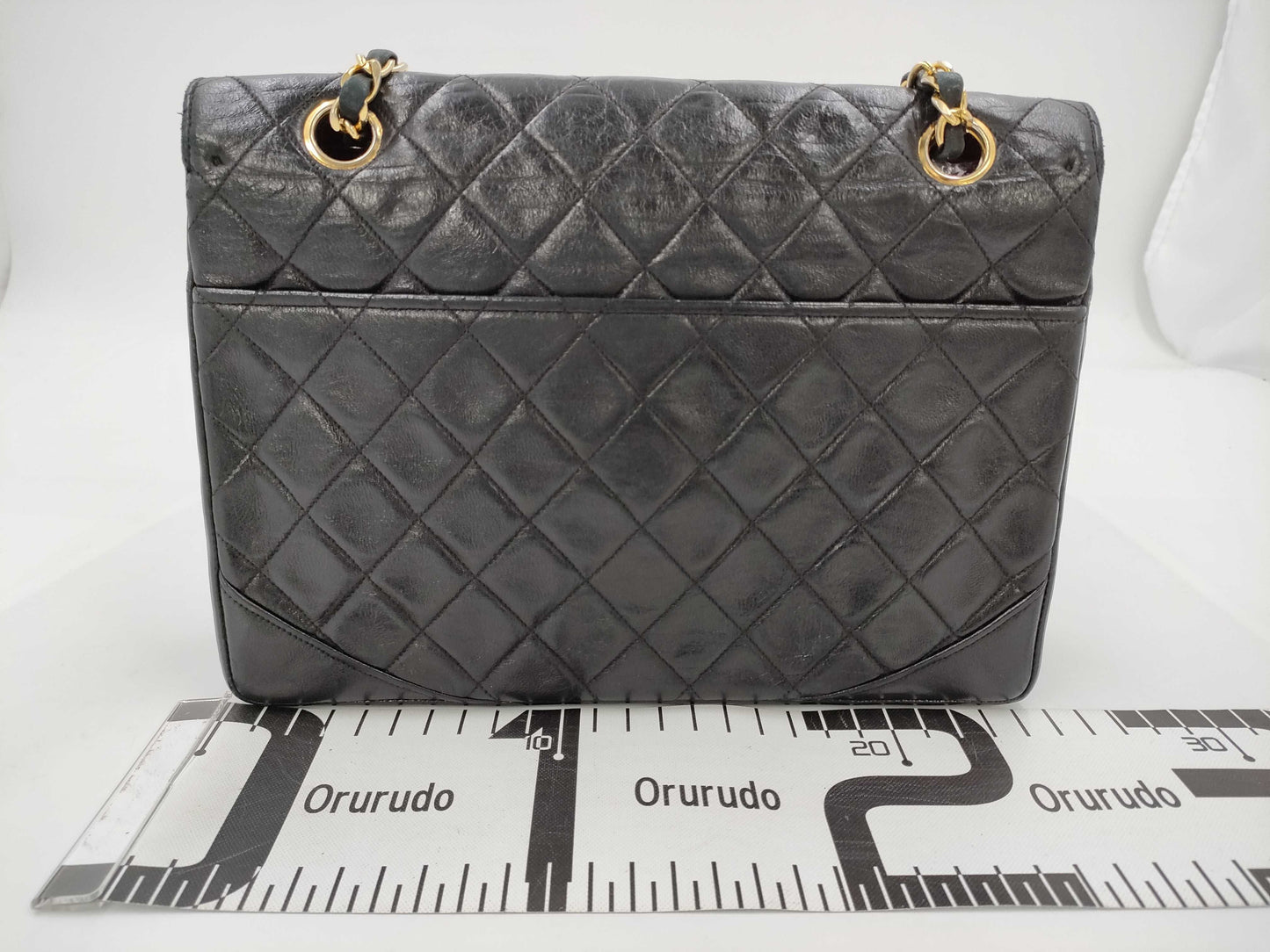 CHANEL Black Round Flap Shoulder Bag