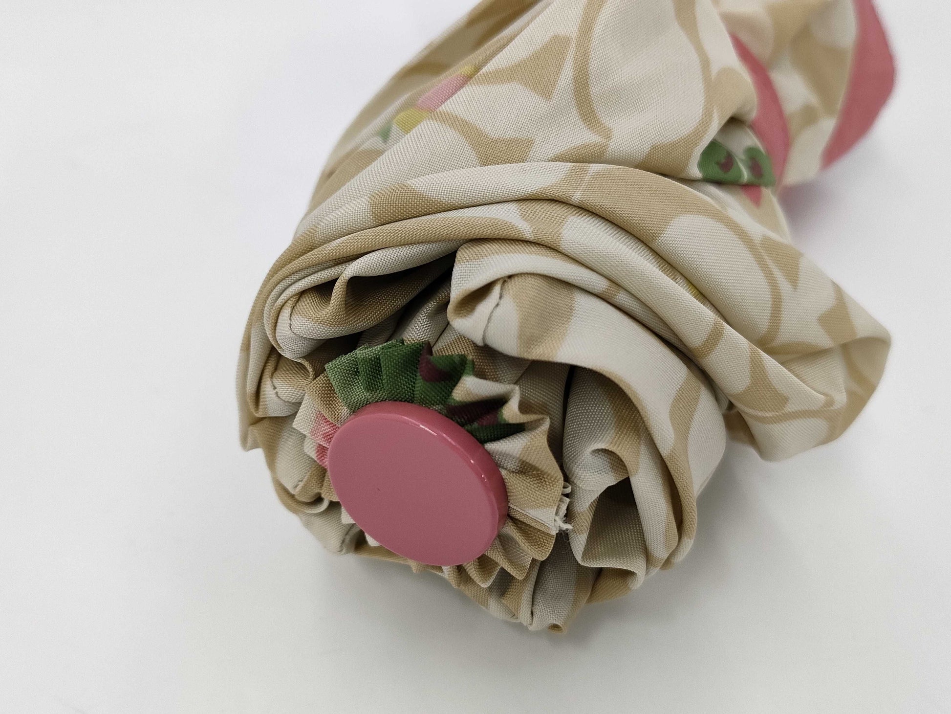 COACH Signature Folding Umbrella, Brown and Pink