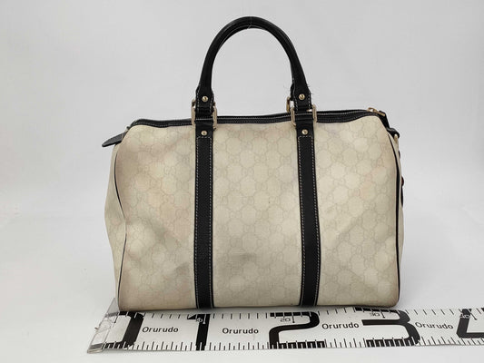 GUCCI GG Plus Handbag PVC White x Black 193603