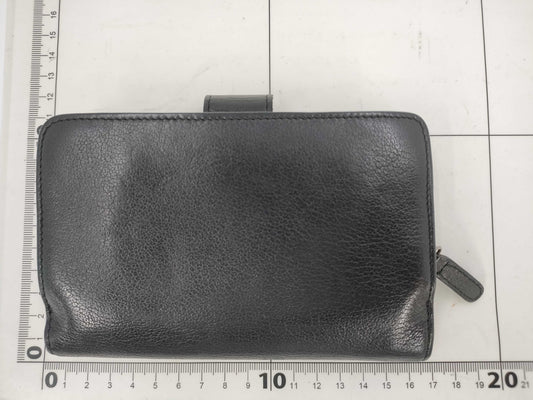 CHANEL Butterfly Camellia Bifold Wallet, Leather, Silver Hardware, Black, 15883725