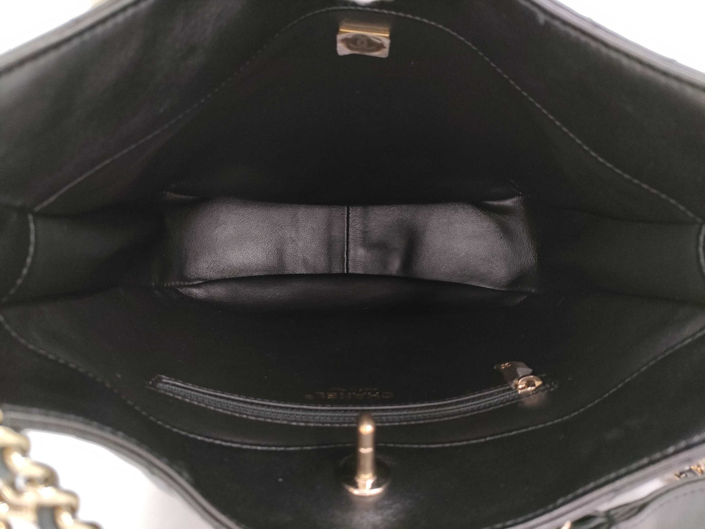 CHANEL Chain Shoulder Bag Hobo Bag Matelasse Lambskin Black Shoulder Bag