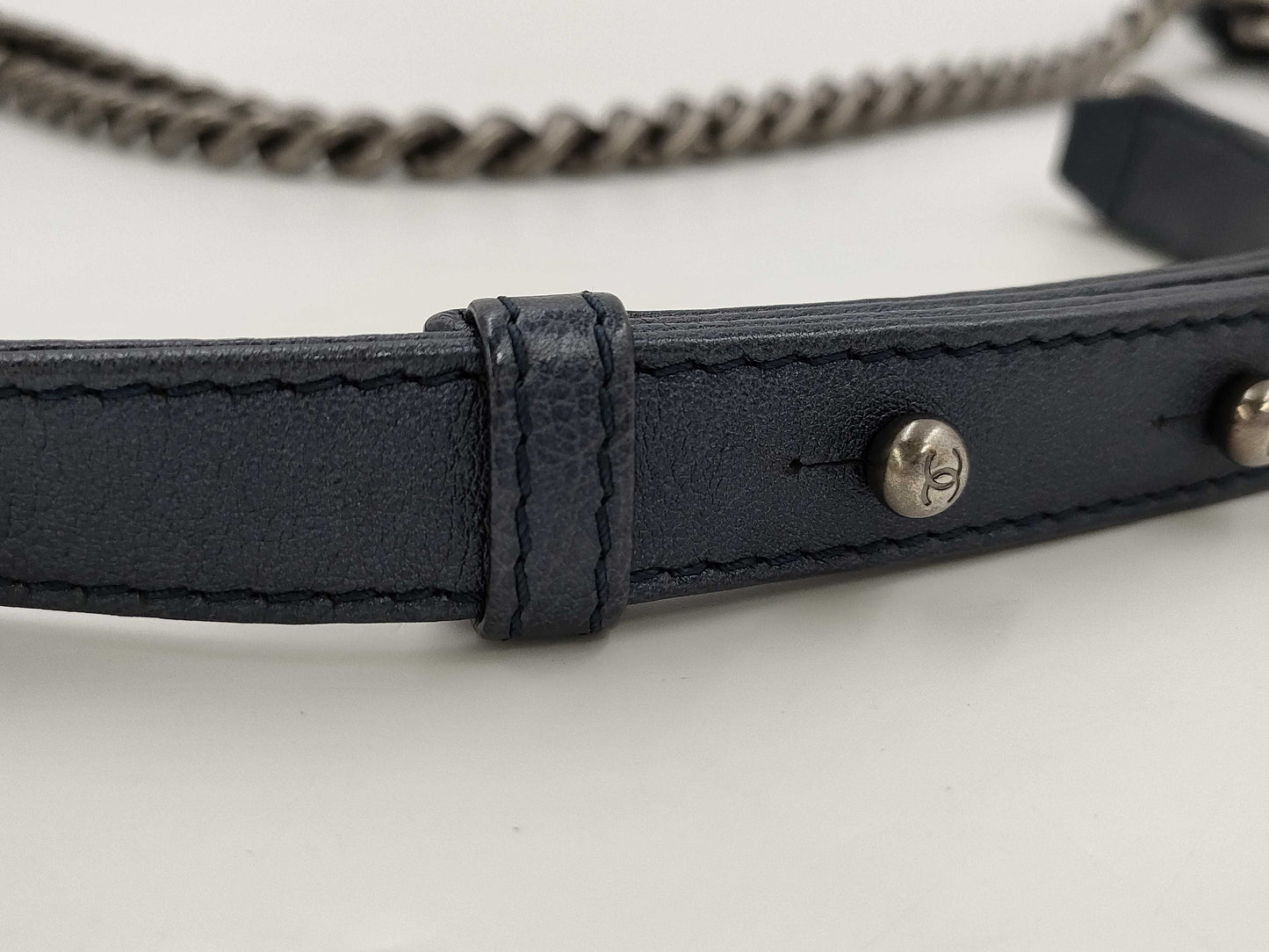 CHANEL Boy Chanel 20 Shoulder Bag Blue