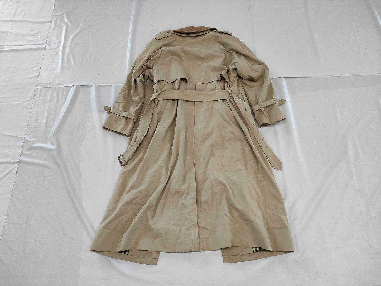 BURBERRY Nova Check Trench Coat with Liner, Vintage 80s