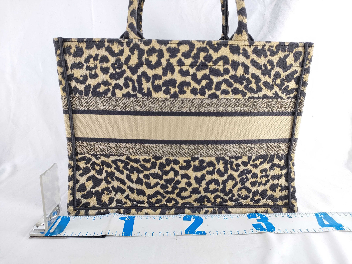 Dior Christian Dior Book Tote Leopard Print Tote Bag