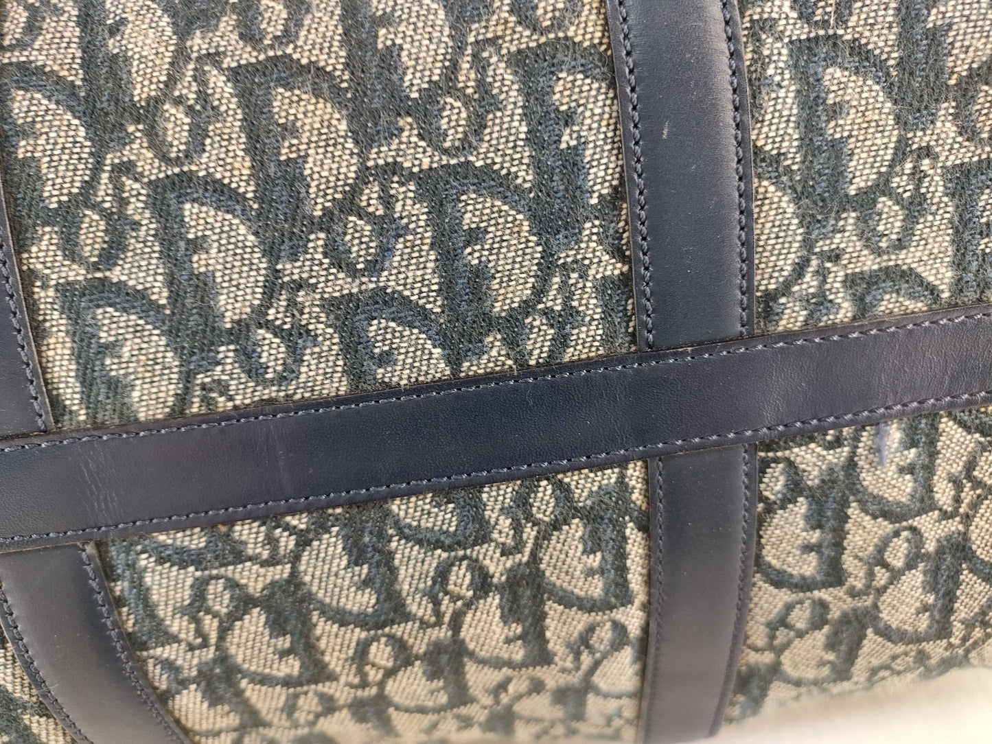 Dior Trotter Christian Dior Trotter Handbag Boston Bag Blue Handbag