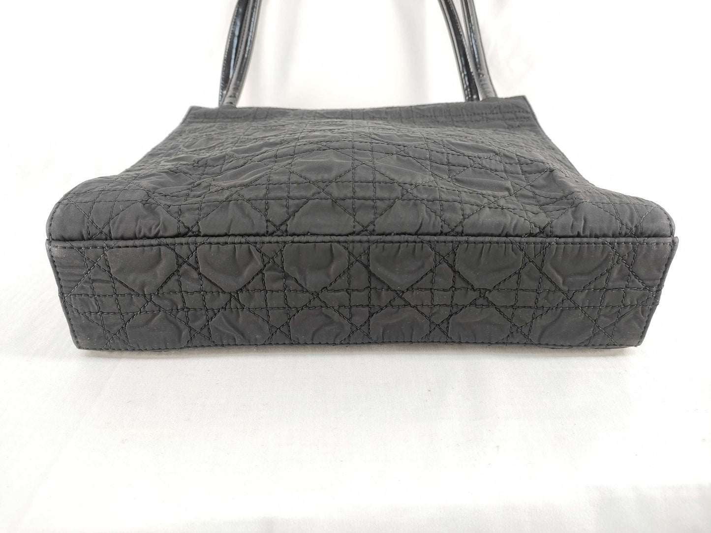 Dior Christian Dior Black Cannage Nylon Handbag