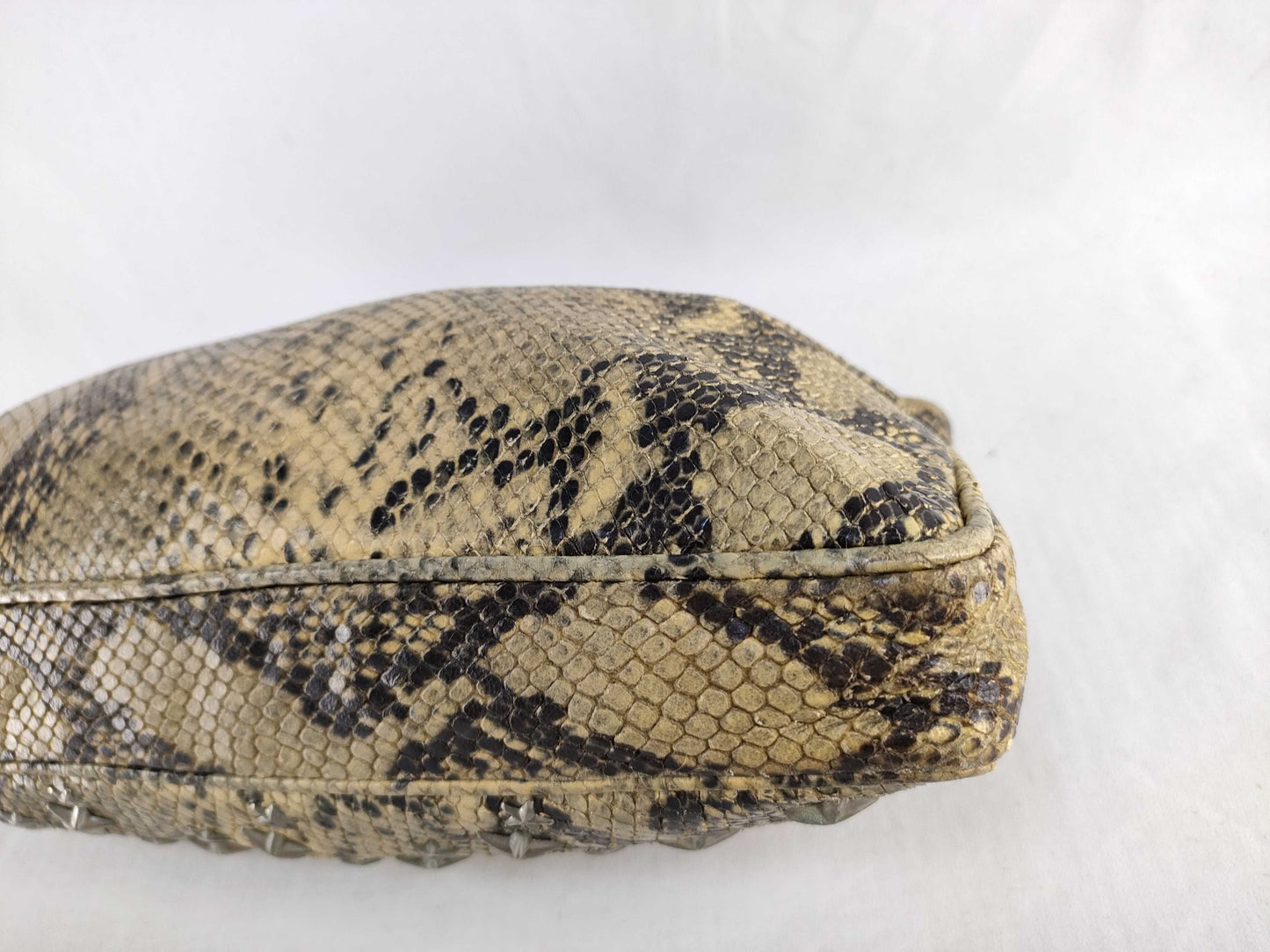 JIMMY CHOO Pouch Clutch Bag Star Python Print Clutch Bag