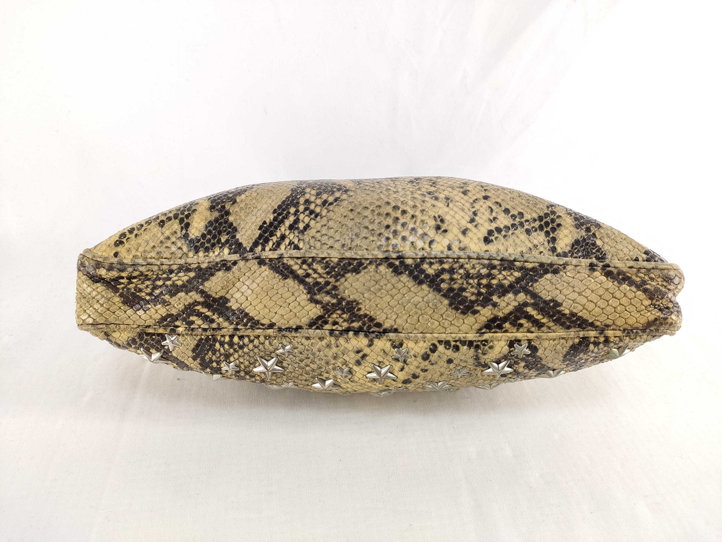 JIMMY CHOO Pouch Clutch Bag Star Python Print Clutch Bag
