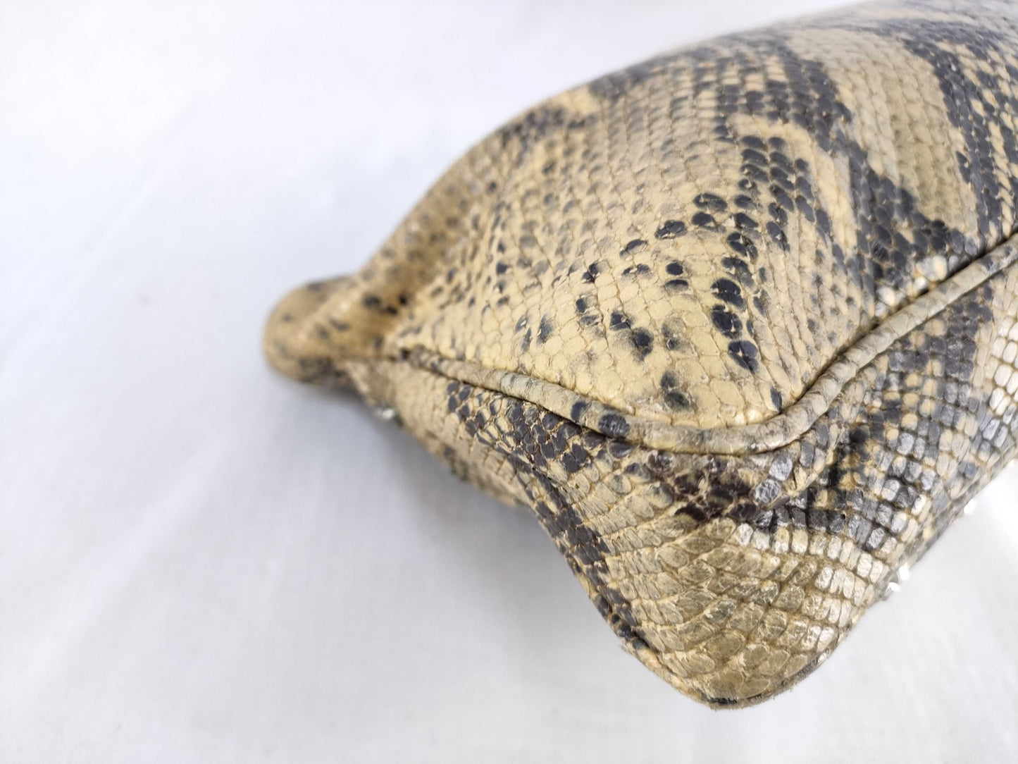JIMMY CHOO Pouch Clutch Bag Star Python Print Clutch Bag