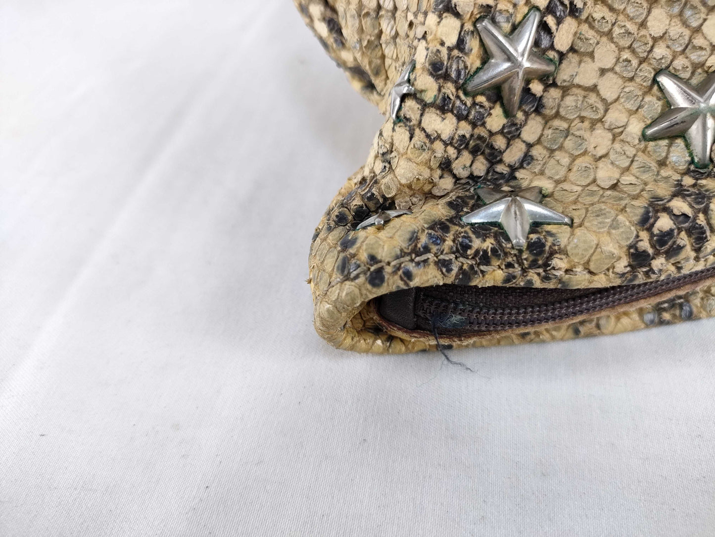 JIMMY CHOO Pouch Clutch Bag Star Python Print Clutch Bag