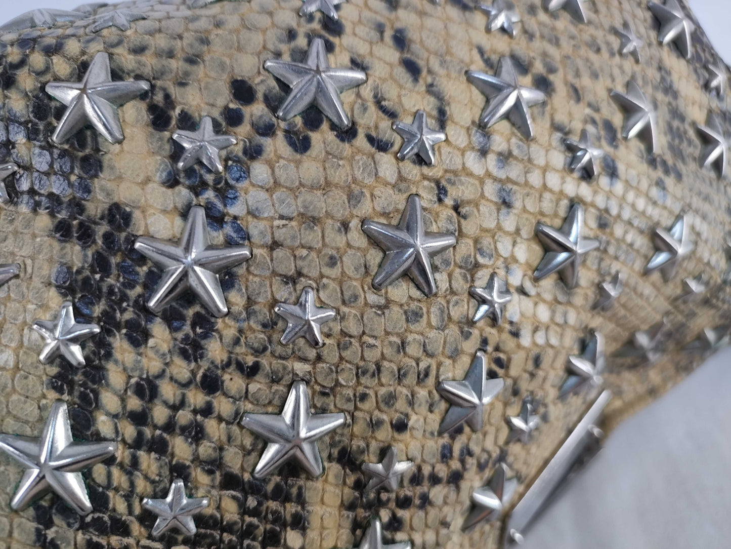 JIMMY CHOO Pouch Clutch Bag Star Python Print Clutch Bag