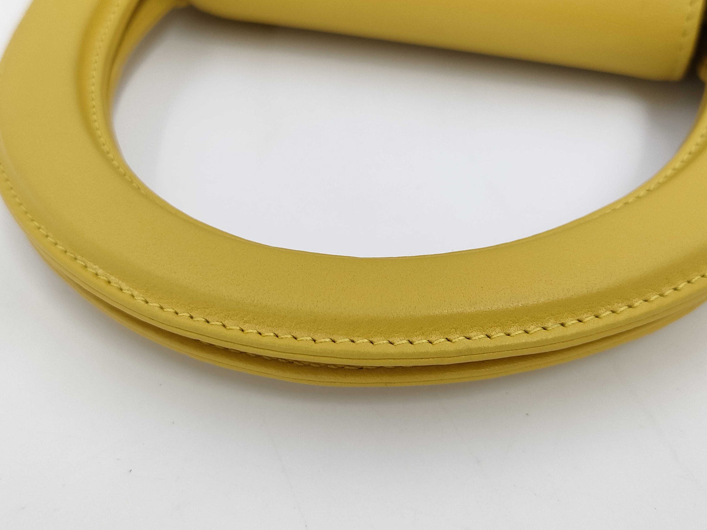 CHANEL Top Handle Lambskin Handbag with Turn Lock, Yellow